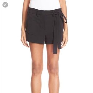 Helmut Lang belted shorts